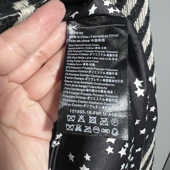 Scotch & Soda Women Stripe Wool Blend Peacoat 1 (Large) - Picture 9 of 9